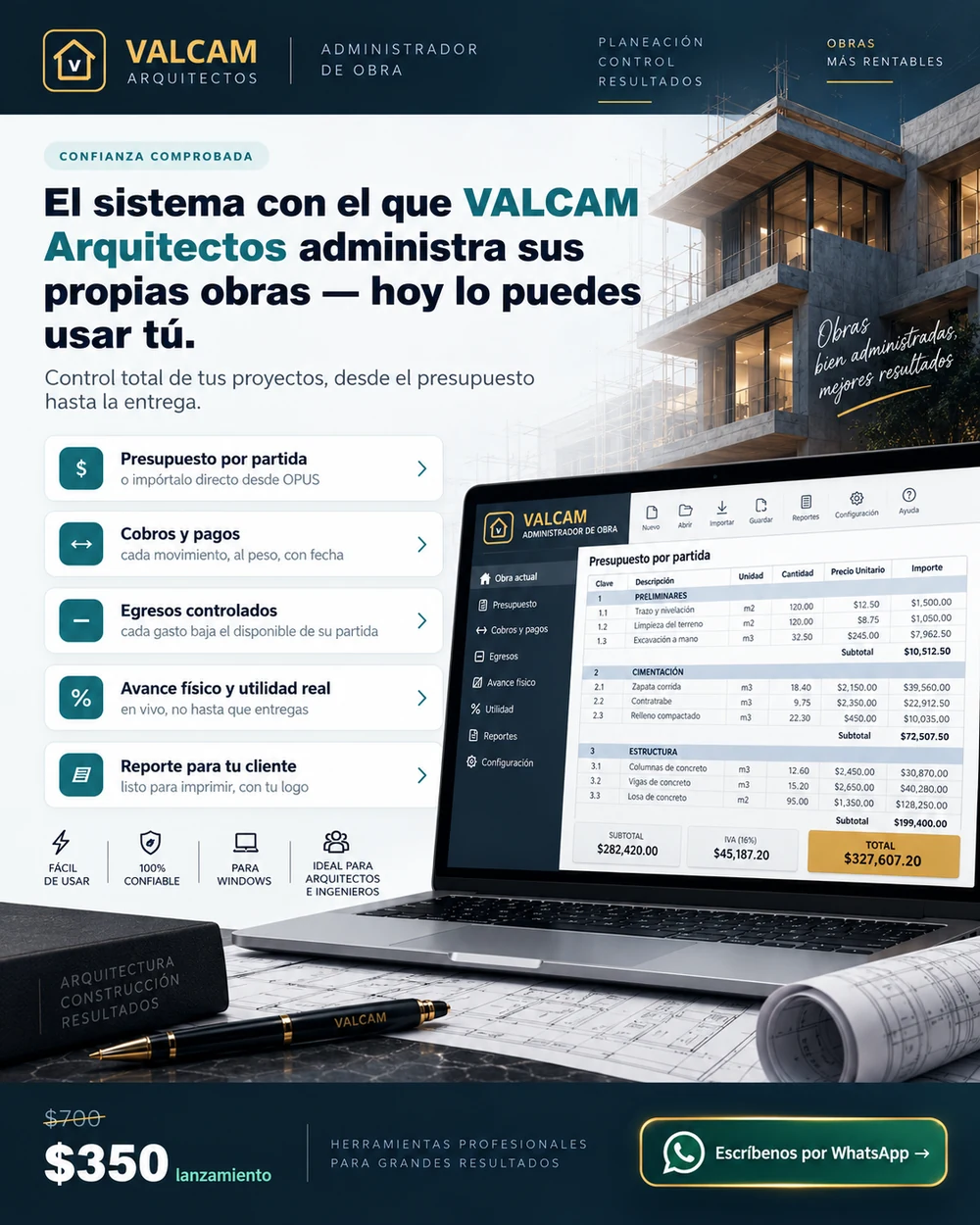 VALCAM Administrador de Obra