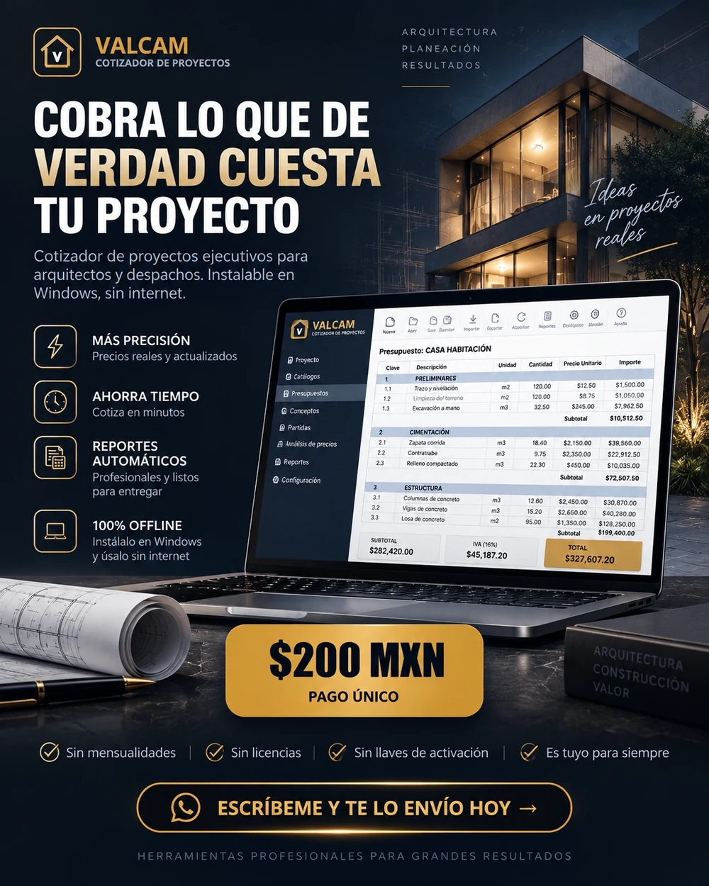 VALCAM Cotizador de Proyectos