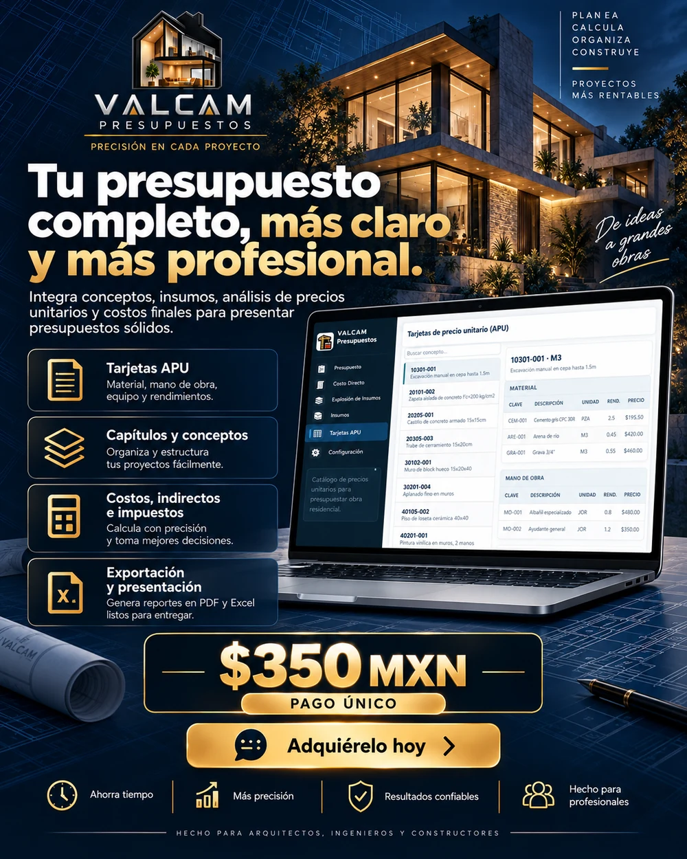 VALCAM Presupuestos